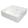 Umywalka ceramiczna nablatowa biała SQUERE 42 cm