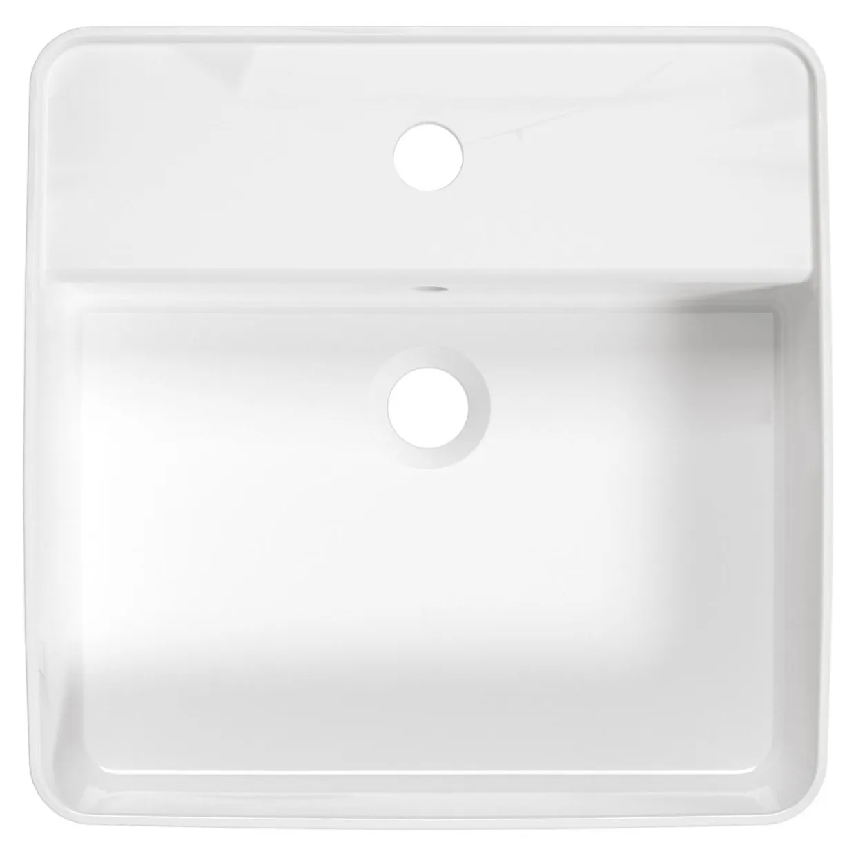 Umywalka ceramiczna nablatowa biała SQUERE 42 cm