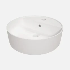 Umywalka ceramiczna nablatowa biała ROUND 42 cm