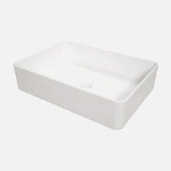 Umywalka ceramiczna nablatowa biała SQUERE 50,5 cm