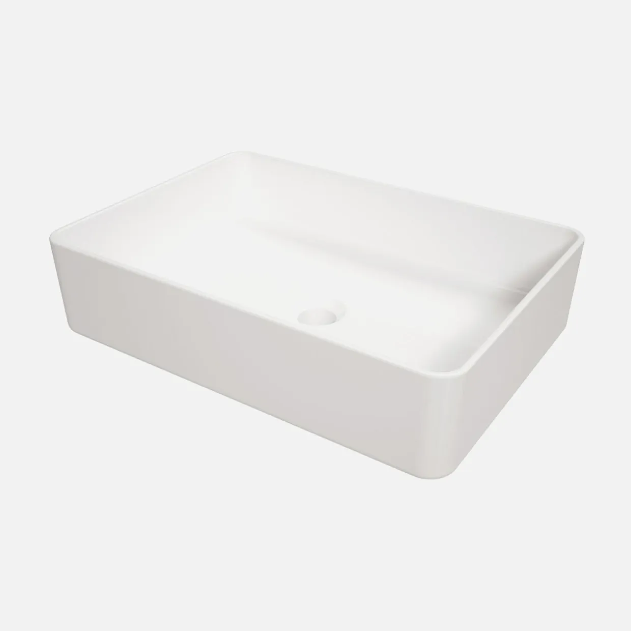 Umywalka ceramiczna nablatowa biała SQUERE 50,5 cm
