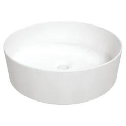 Umywalka ceramiczna nablatowa biała ROUND 40 cm