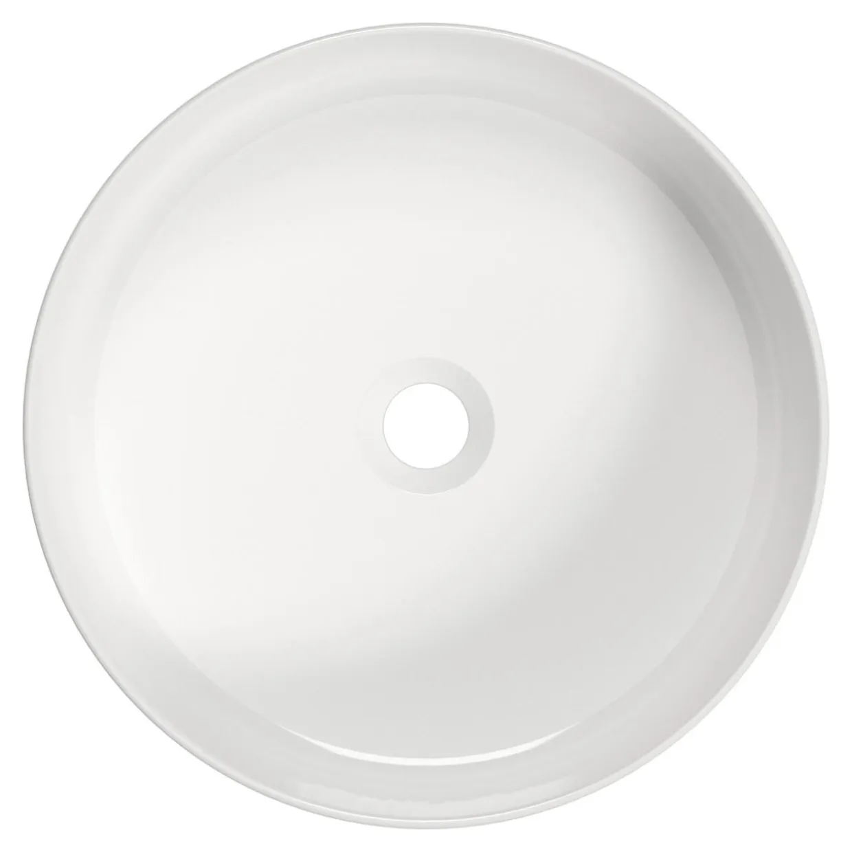 Umywalka ceramiczna nablatowa biała ROUND 40 cm