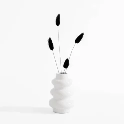 Wazon bałwanek biały 12 cm