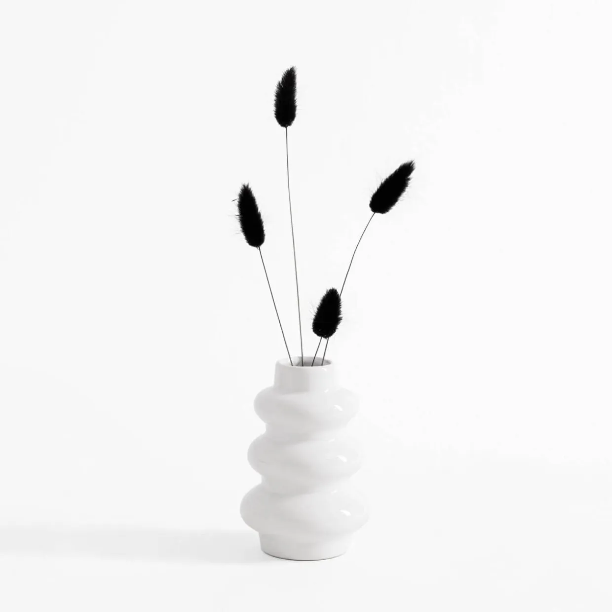 Wazon bałwanek biały 12 cm