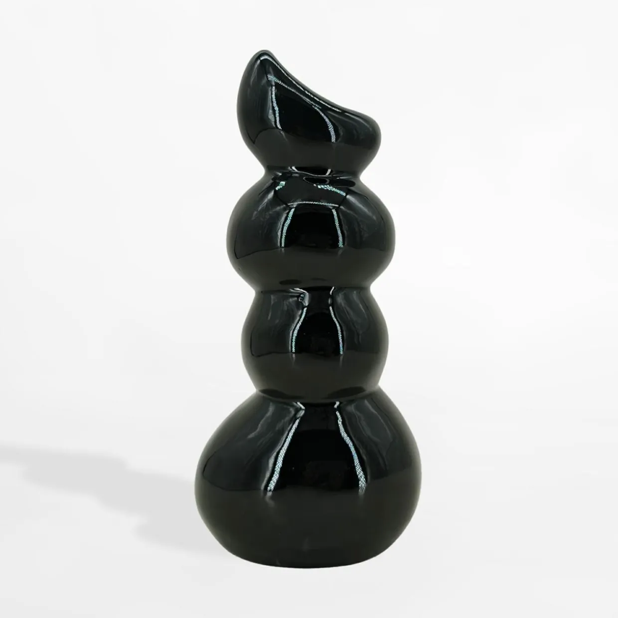 Wazon bałwanek czarny 24,2 cm