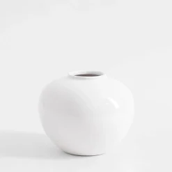 Wazon biały okrągły 14 cm