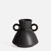 Wazon ceramiczny czarny 15 cm