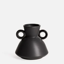 Wazon ceramiczny czarny 15 cm