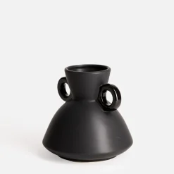 Wazon ceramiczny czarny 15 cm