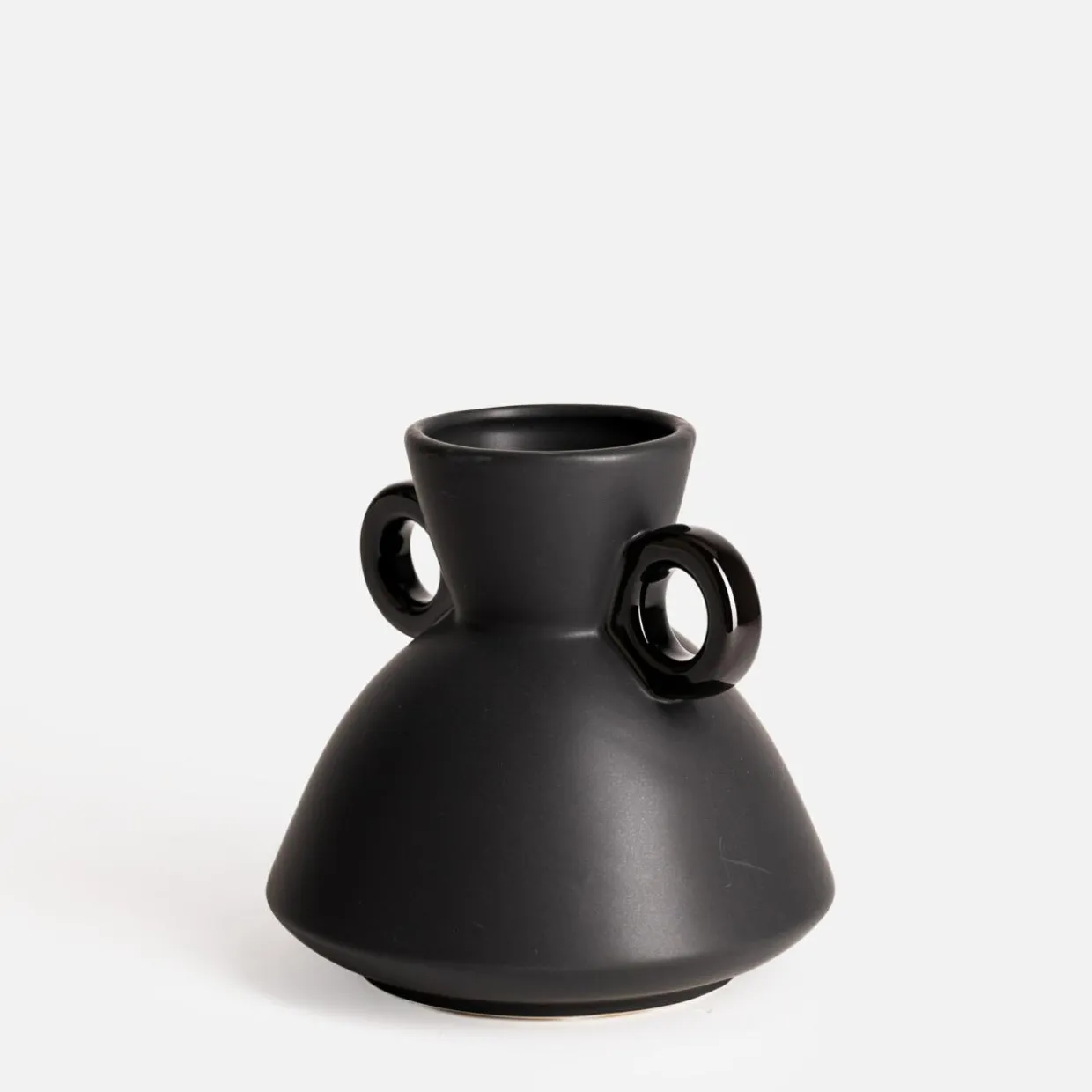 Wazon ceramiczny czarny 15 cm