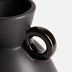 Wazon ceramiczny czarny 15 cm