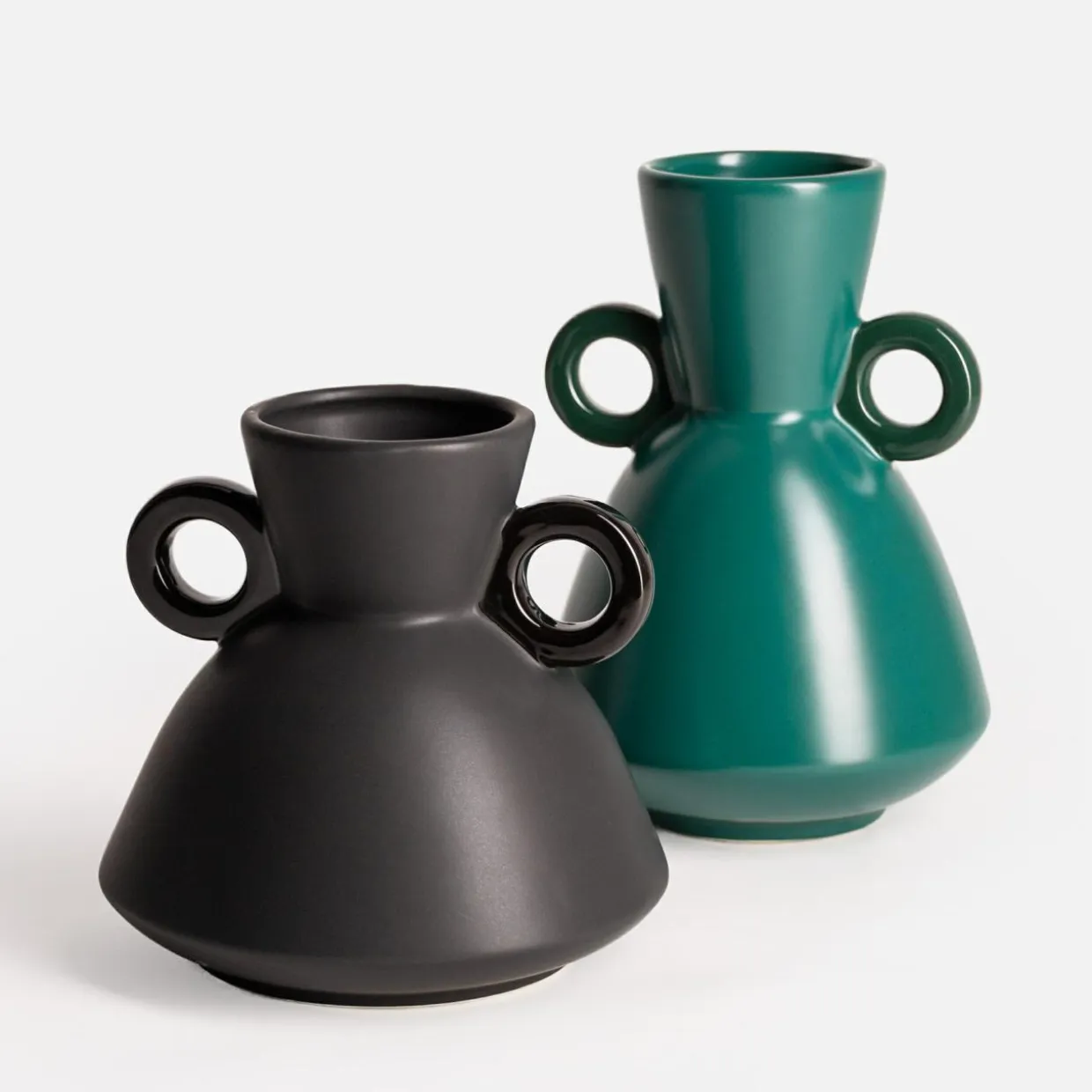 Wazon ceramiczny czarny 15 cm