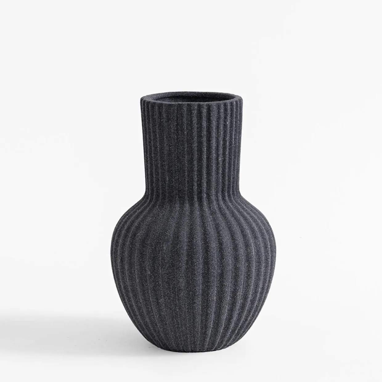 Wazon ceramiczny czarny 19,8 cm