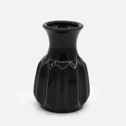 Wazon ceramiczny czarny 12 cm