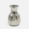 Wazon ceramiczny srebrny 12 cm
