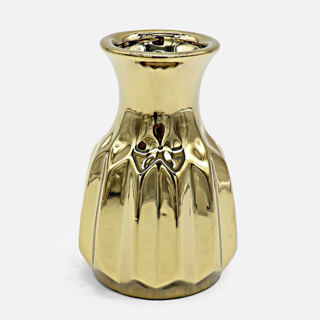 Wazon ceramiczny złoty 12 cm