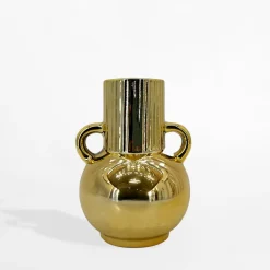 Wazon ceramiczny złoty 15 cm