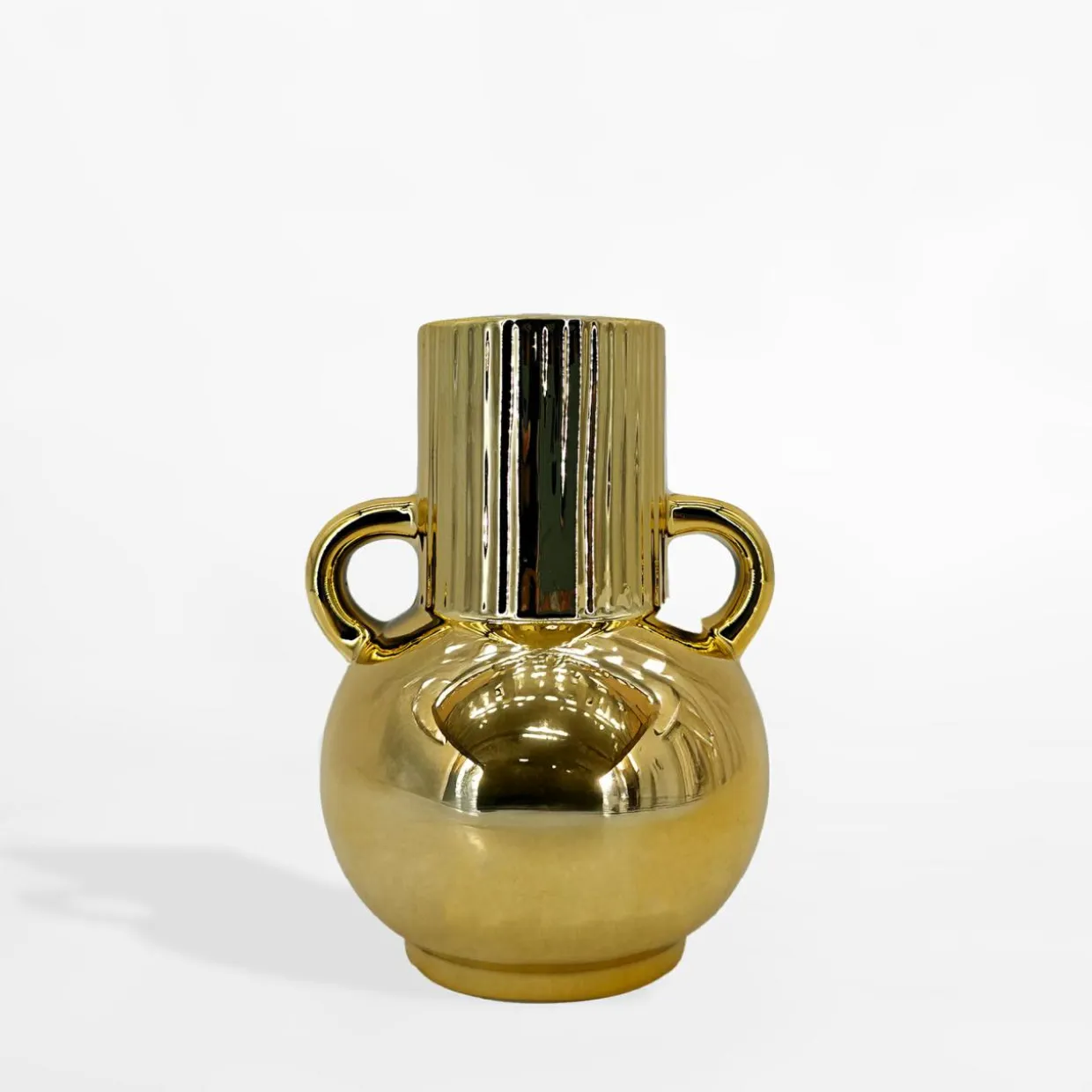 Wazon ceramiczny złoty 15 cm