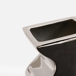 Wazon geometryczny srebrny 25 cm