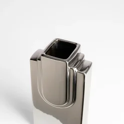 Wazon geometryczny srebrny 23,5 cm