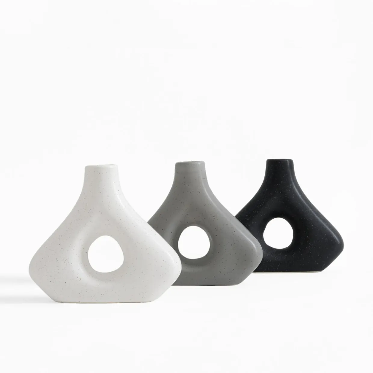 Wazon geometryczny szary 20 cm