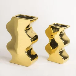 Wazon geometryczny złoty 25 cm