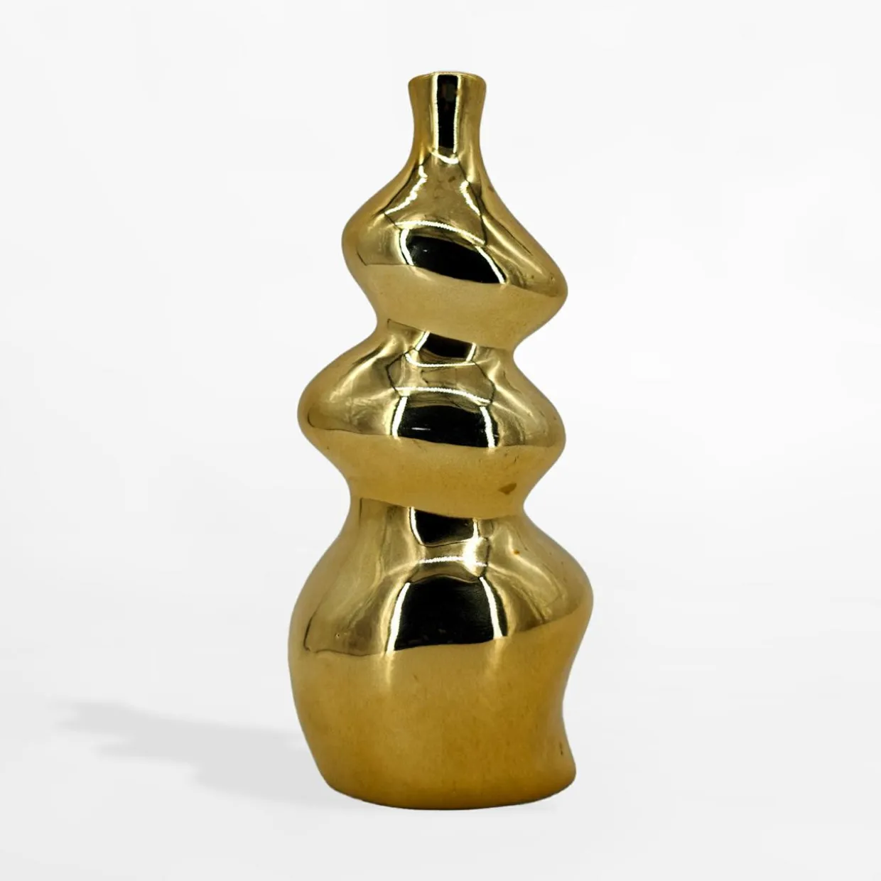 Wazon geometryczny złoty 22,3 cm