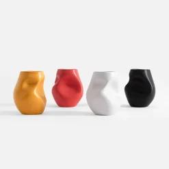 Wazon nowoczesny czarny 15 cm