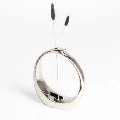 Wazon nowoczesny srebrny 20 cm