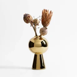 Wazon nowoczesny złoty 20 cm