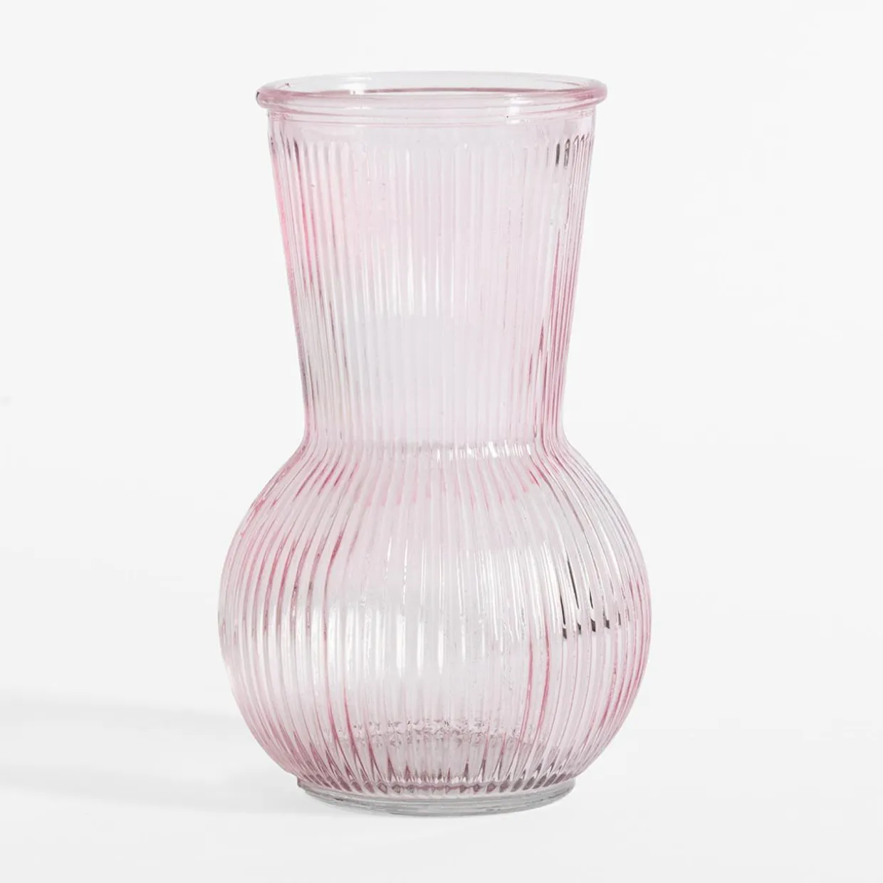 Wazon różowy prążkowany 17,5 cm