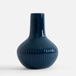 Wazon ryflowany niebieski 20 cm