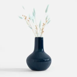 Wazon ryflowany niebieski 20 cm