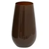 Wazon szklany brązowy 23 cm