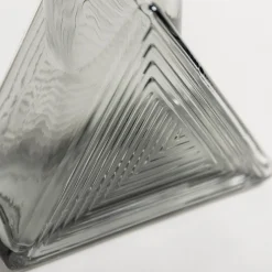 Wazon szklany geometryczny szary 23 cm