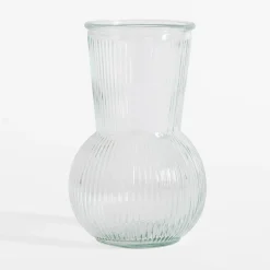 Wazon szklany prążkowany 17,5 cm