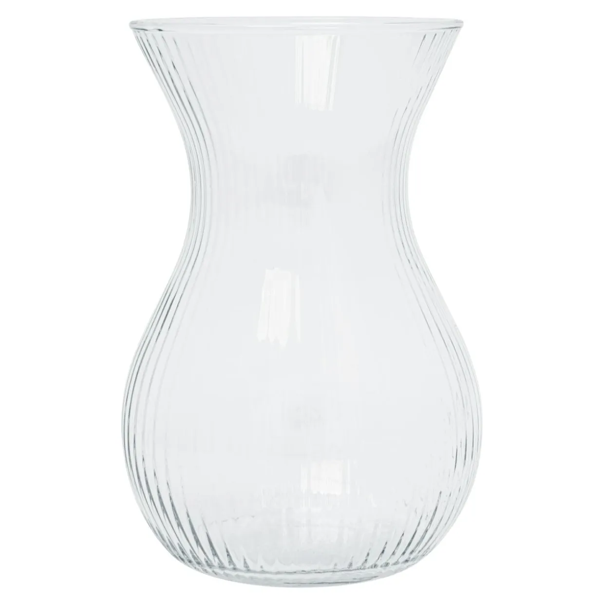 Wazon szklany prążkowany LYRA 18 cm
