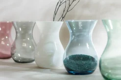 Wazon transparentny niebieski ASTA 18 cm