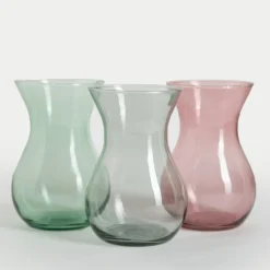 Wazon transparentny zielony ASTA 18 cm