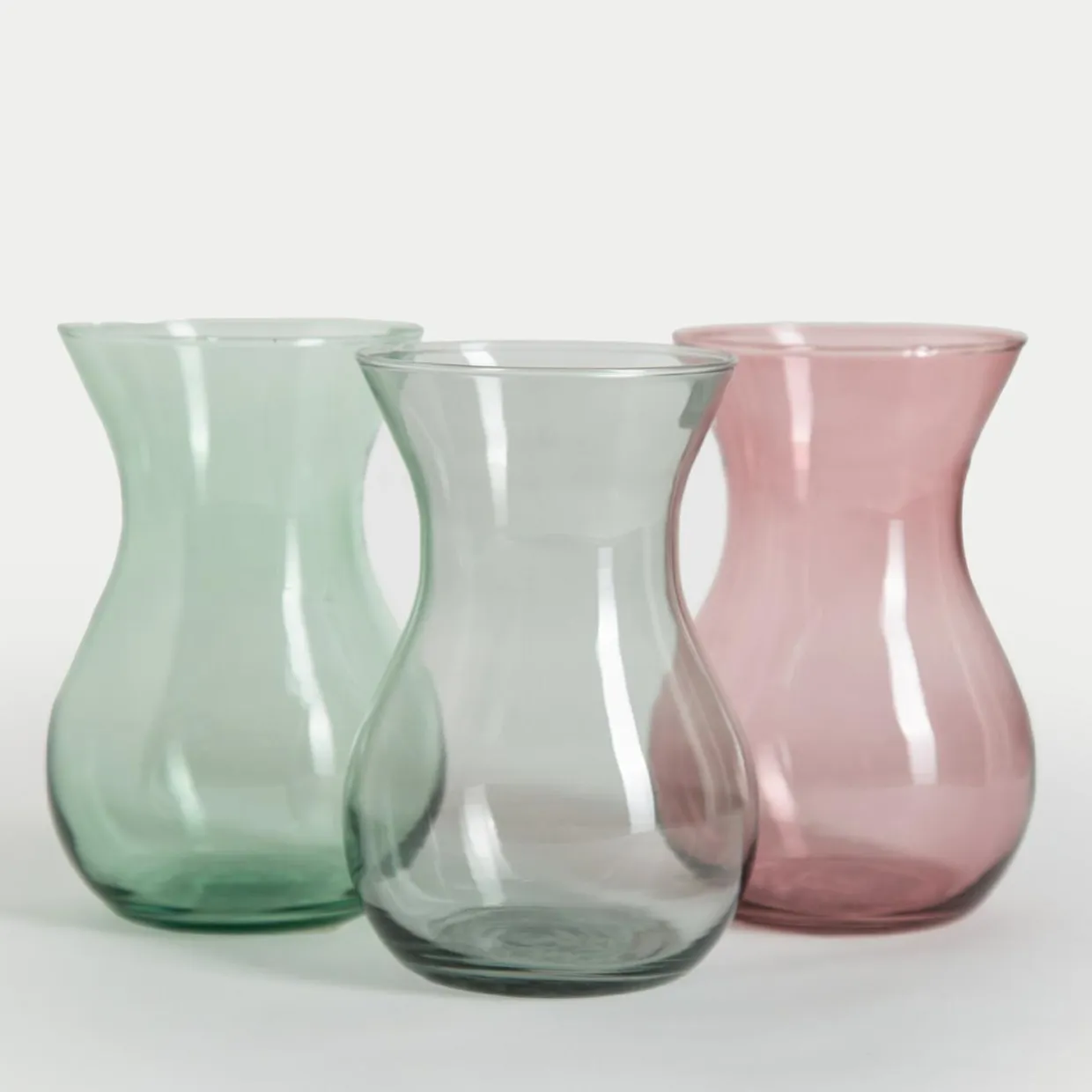 Wazon transparentny zielony ASTA 18 cm