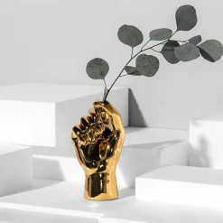 Wazon złoty RĘKA 9.5 cm