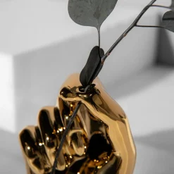 Wazon złoty RĘKA 9.5 cm