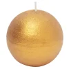 Świeca kula złota RUSTIC 8 cm