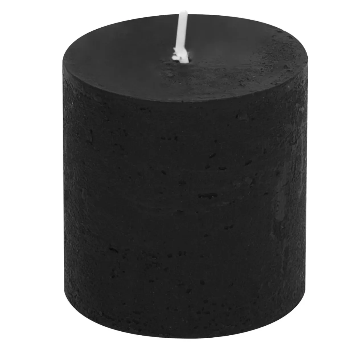 Świeca walec czarna RUSTIC 5 cm