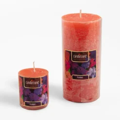 Świeca walec FLORAL 5x5 cm