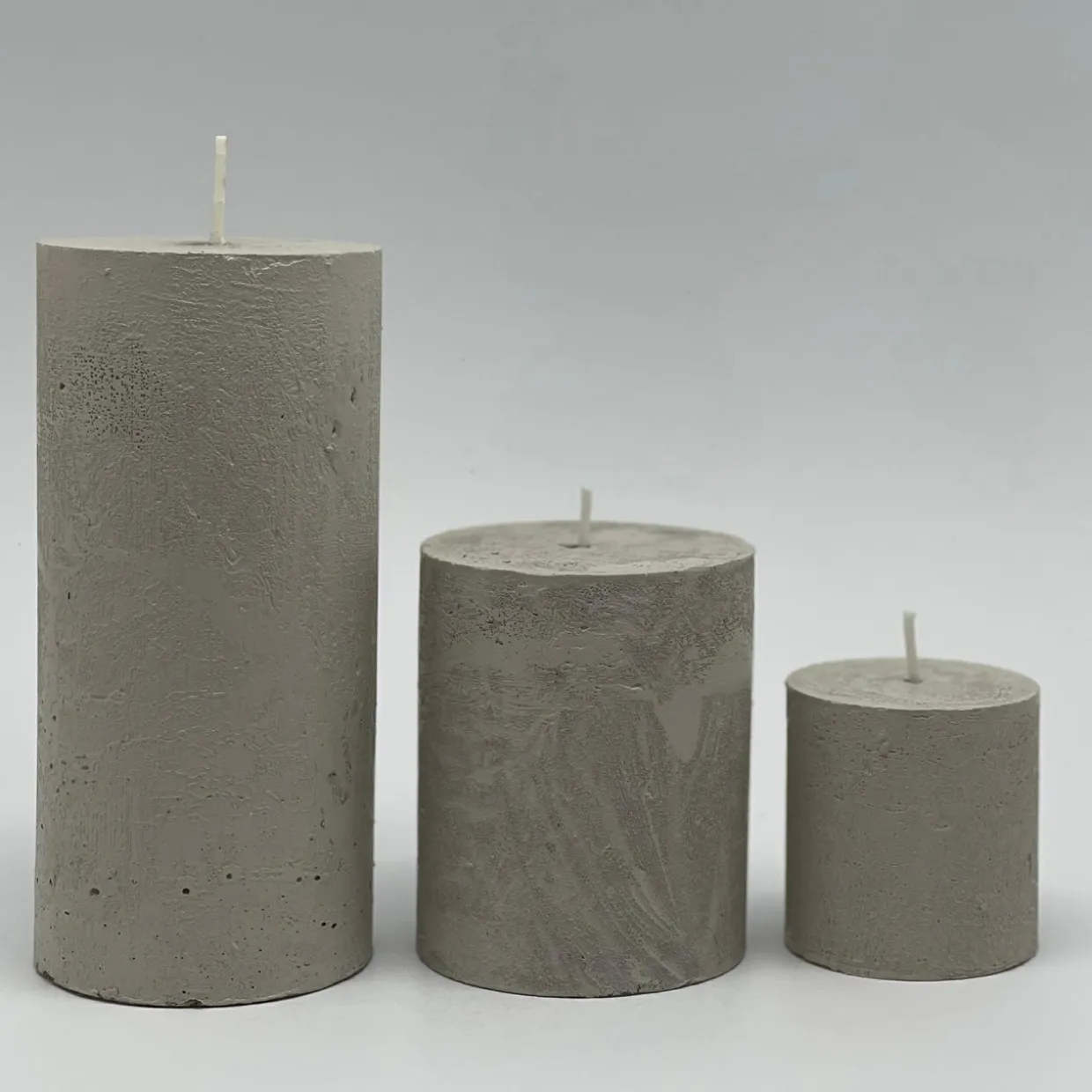 Świeca walec len RUSTIC 5 cm