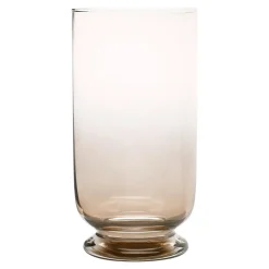 Świecznik szklany PLAMA OMBRE topaz 23 cm