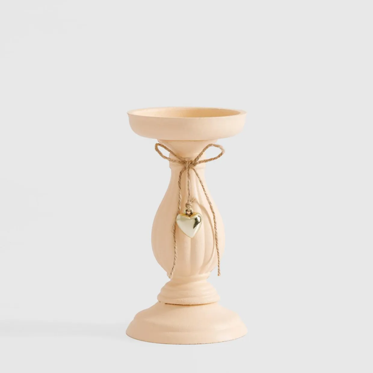 Świecznik vintage na jedną świecę 20 cm