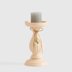 Świecznik vintage na jedną świecę 20 cm